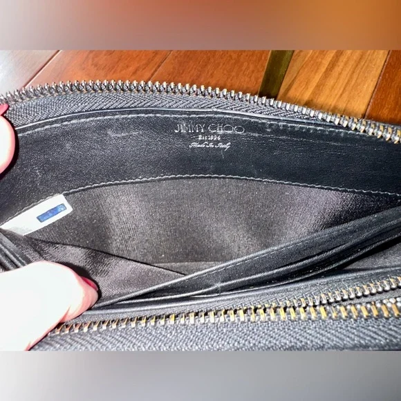 Jimmy Choo Filipa Star-Studded Zip-Around Long Leather Wallet - Picture 7 of 13